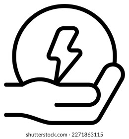 save energy icon with outline style and 64 px base. Suitable for website design, logo, app, ui, and etc.