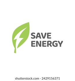 Icono de Ahorrar energía. Vector de símbolo de ahorro de energía