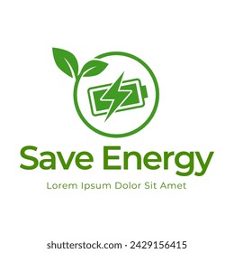 Energiesparsymbol. Energiesparender Symbolvektor