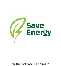 Save energy icon. Energy saving symbol vector