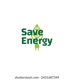 Save energy icon. Energy saving symbol vector