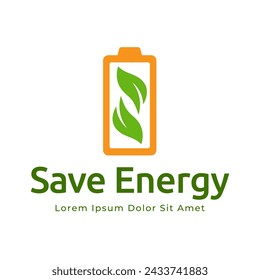Save energy icon. Energy saving symbol vector