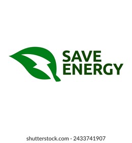 Save energy icon. Energy saving symbol vector