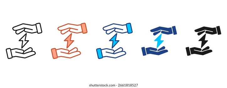 Save Energy Icon Set Multiple Style Collection