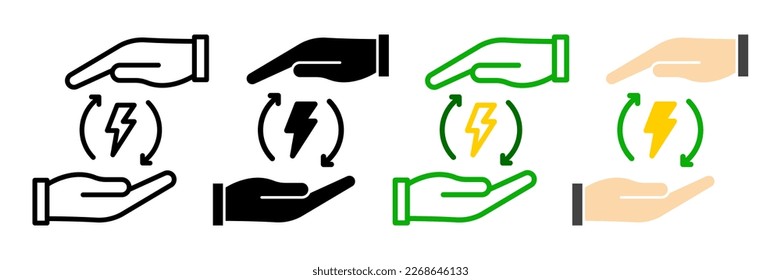 Save energy icon. sign for mobile concept and web design. vector illustration