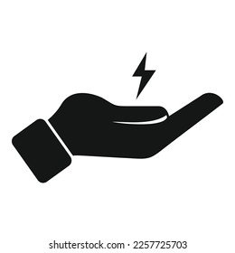Save energy icon simple vector. Eco nature. Power eco