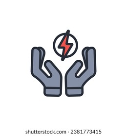 icono de ahorro de energía. vector.Acto editable.Signo de estilo lineal para uso de diseño web,logotipo.Ilustración de símbolo