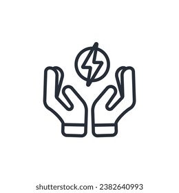 icono de ahorro de energía. vector.Acto editable.Signo de estilo lineal para uso de diseño web,logotipo.Ilustración de símbolo