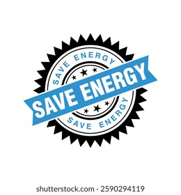 Save Energy Letter Rubber Stamp Template