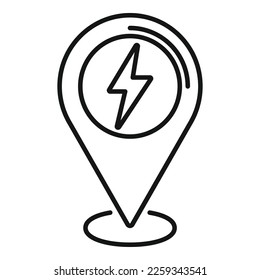 Save energy location icon outline vector. Care smart. Digital home