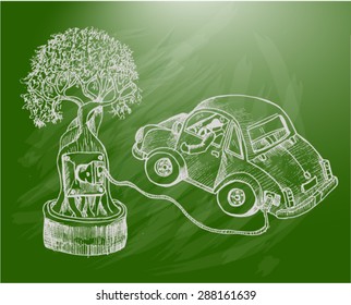 save energy, sketch
