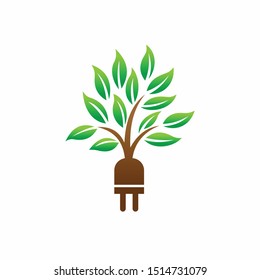 Save Energy symbol, electricity plug