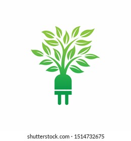 Save Energy symbol, electricity plug