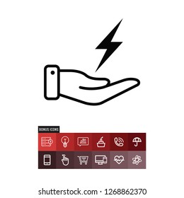Save energy vector icon