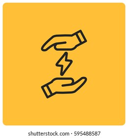 Save energy vector icon