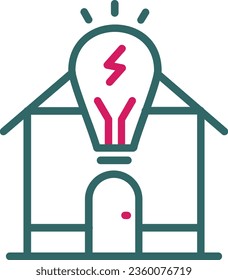 Save Energy Vector Icon Line Two Color