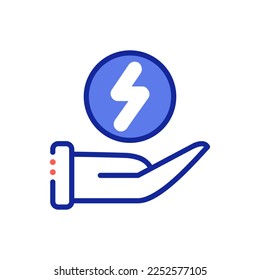 icono de la ilustración del vector de energía