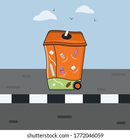 Save the environment flat vector design