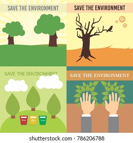 Save Environment Illustration Vector Stock Vector (Royalty Free ...