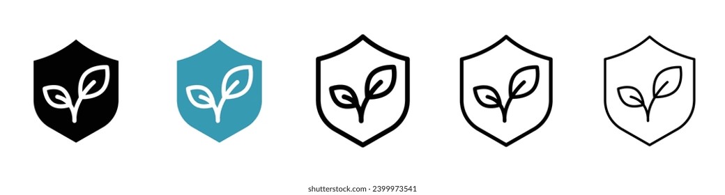 Save environment sign set. Protect environment for UI designs.
