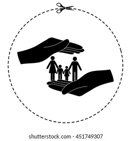 save family vector icon