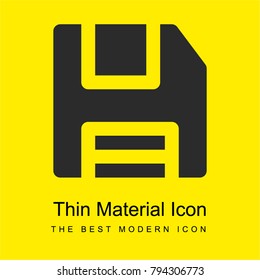 Save file bright yellow material minimal icon or logo design