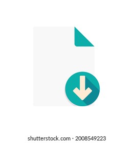 icono de descarga de archivo de guardar ilustración de vector de datos