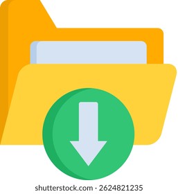 Save File Icon Flat Vector Illustration