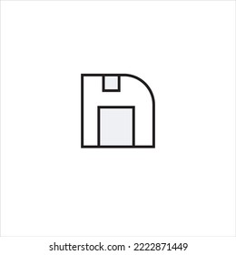 Save File Icon, On A White Background. Vector Illustration.