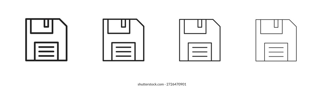 Guardar Icono de archivo Esbozo Tendencia Versiones simples modernas