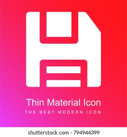 Save file red and pink gradient material white icon minimal design