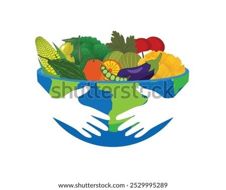 Save Food icon, Minimizing food waste symbol, eco-friendly symbol for reducing food waste, Vector illustration, Editable file