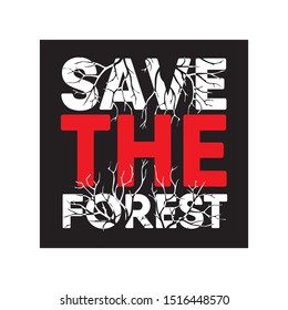 save the forest design template. Design for web banner or print.