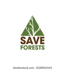 Save forest template for logo or sticker