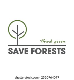 Save forest template for logo or stickers