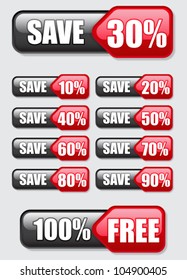 Guardar, gratis, Banners de descuento / Etiquetas