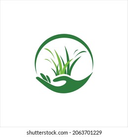 save garden vector logo template