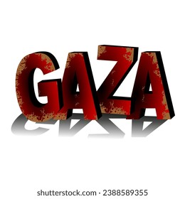 Save Gaza Free Palestine. GAZA Vector illustration.