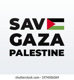 Save Gaza Palestine Modern Creative Banner Stock Vector (Royalty Free ...