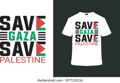 Save Gaza Save Palestine T shirt Design, vector, apparel, eps 10, template, typography, vintage