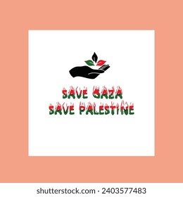 Save Gaza Save Palestine vectors