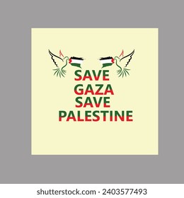 Save Gaza Save Palestine vectors