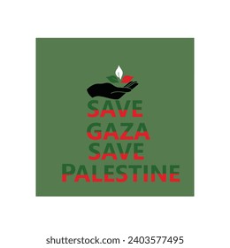 Save Gaza Save Palestine vectors