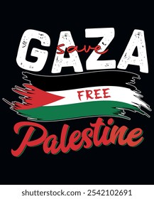 Guardar Gaza Ilustración vectorial de camiseta