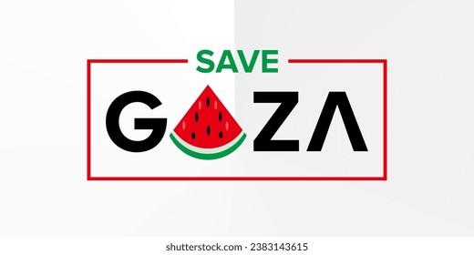 Guardar concepto de diseño del logotipo de marca de palabras GAZA