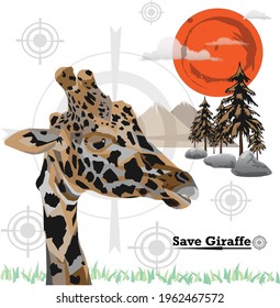 Save giraffe in WPAP. Stop hunting Giraffe.