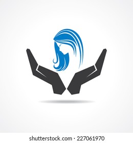 save girl child concept stock vector