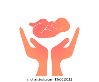 Save Girl Vector Design Illustration Logo.