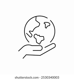 save global nature icon sign vector