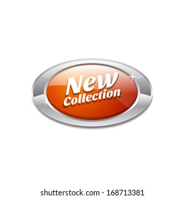Save Glossy Chrome New Collection Icon